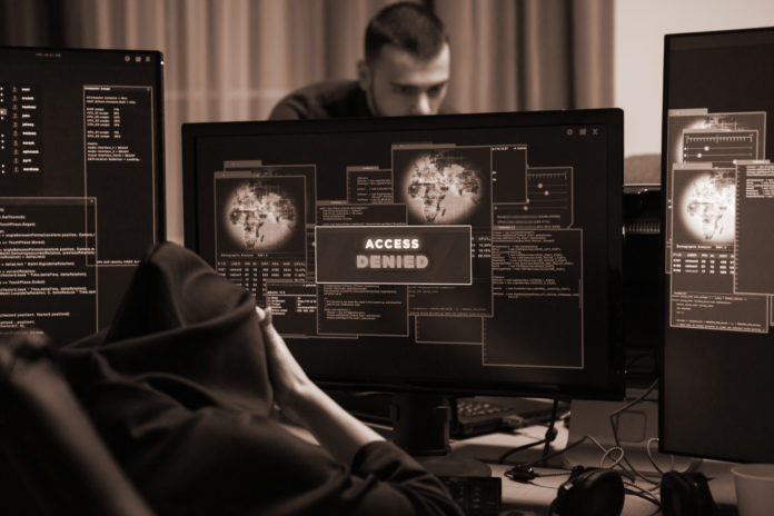 Devastated female hacker after trying to hack a firewall